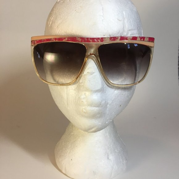 Foster Grant Pink Beige Women's Sunglasses USA Vintage 1980s Retro Over Size - Picture 3 of 14
